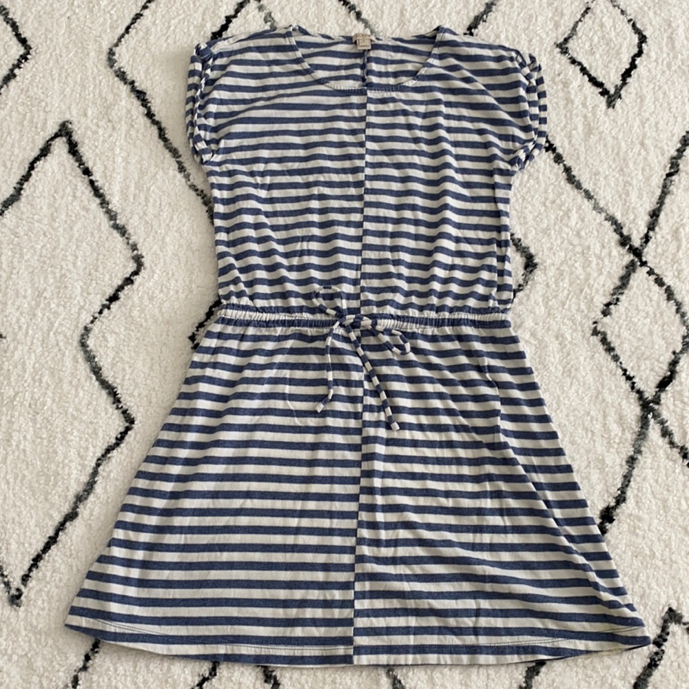 J. Crew Casual Cotton Striped Dress Small